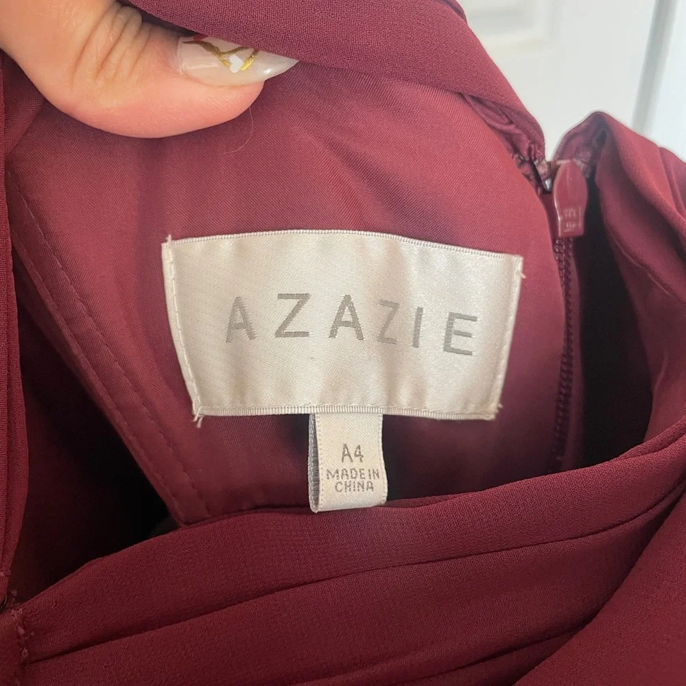Azazie Bridesmaids Dress in Cabernet Wine Burgundy - Picture 4 of 9